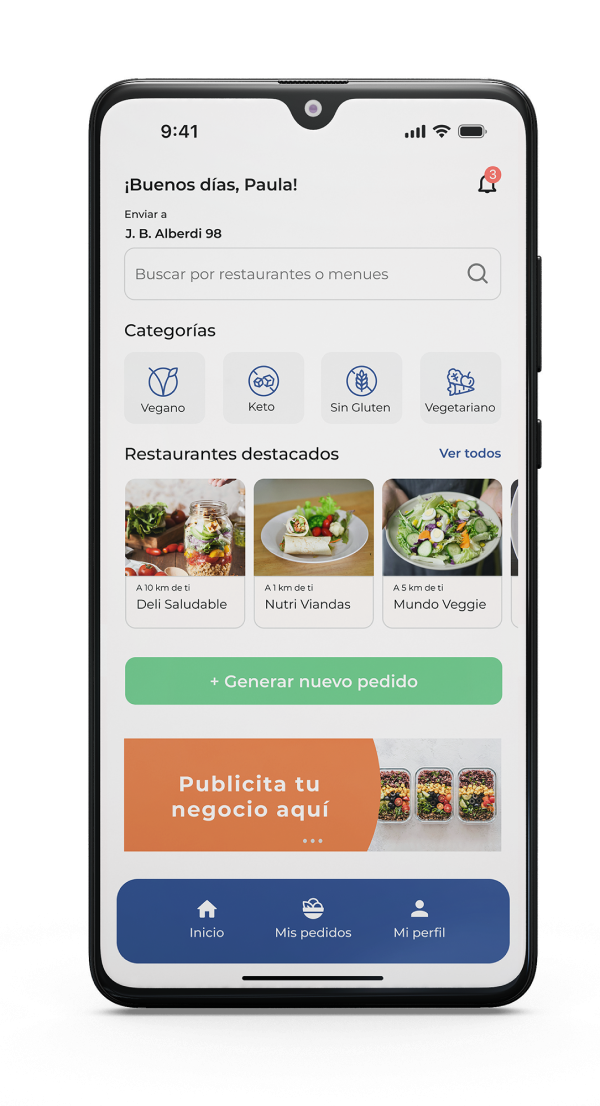 Nourish App Home Screen